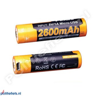 Fenix 2600USB oplaadbare batterij